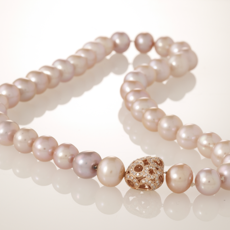 light pink pearl necklace