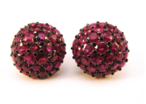 ruby stud earrings